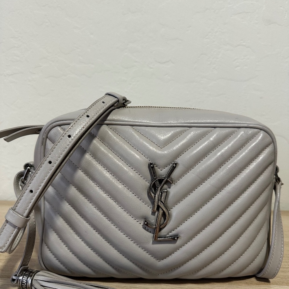 Calfskin Matelasse Monogram Lou Camera Bag Granite